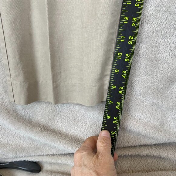 Liz Claiborne Mens Beige Linen-Cotton Blend Flat-Front Pants Size 32s - Picture 5 of 16